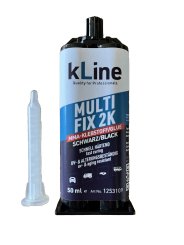 kLine Multi Fix 2K-MMA Klebstoff 50 ml Kartusche inkl. 2 Mischer Schwarz