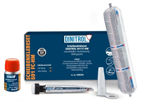Dinitrol 501 FC-HM Scheibenklebeset 400 ml Portion Schwarz