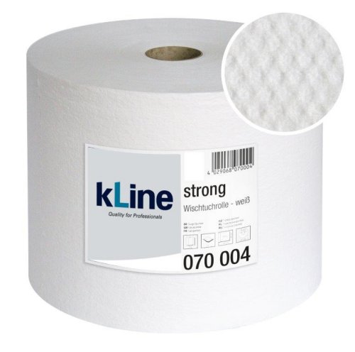kLine Wischtuchrolle Strong 500 Blatt 500 Blatt fusselfrei 40 x 38 cm Weiß