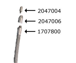 Adapter für Spezialdüse 4mm 360° 2047004 zur Anwendung auf Standard-Flexsonde