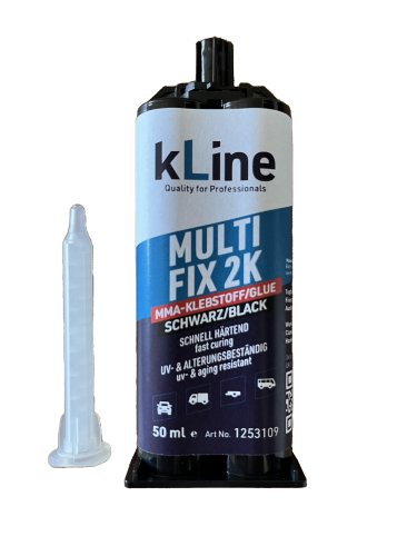 kLine Multi Fix 2K-MMA Klebstoff inkl. 2 Mischer Schwarz